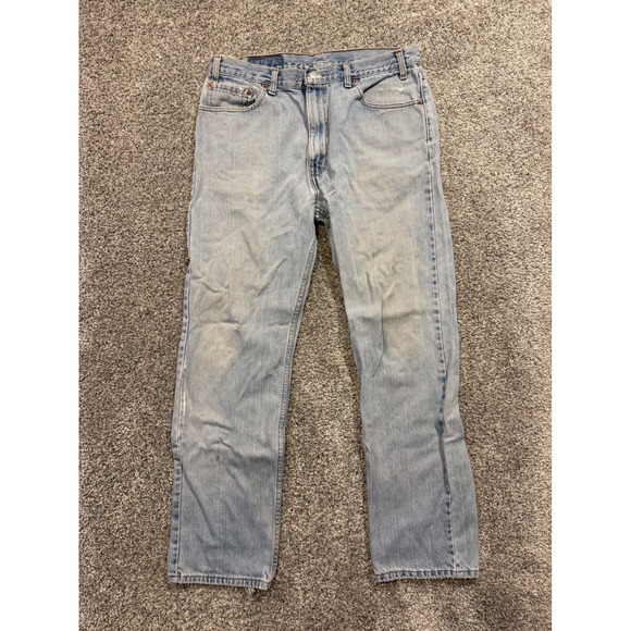 Levi's Other - VTG Levi's 505 Regular Fit Straight Leg Mens Jeans 36x32 Light Wash Denim 90's *
